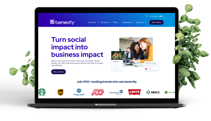 Benevity Laptop Mockups Image