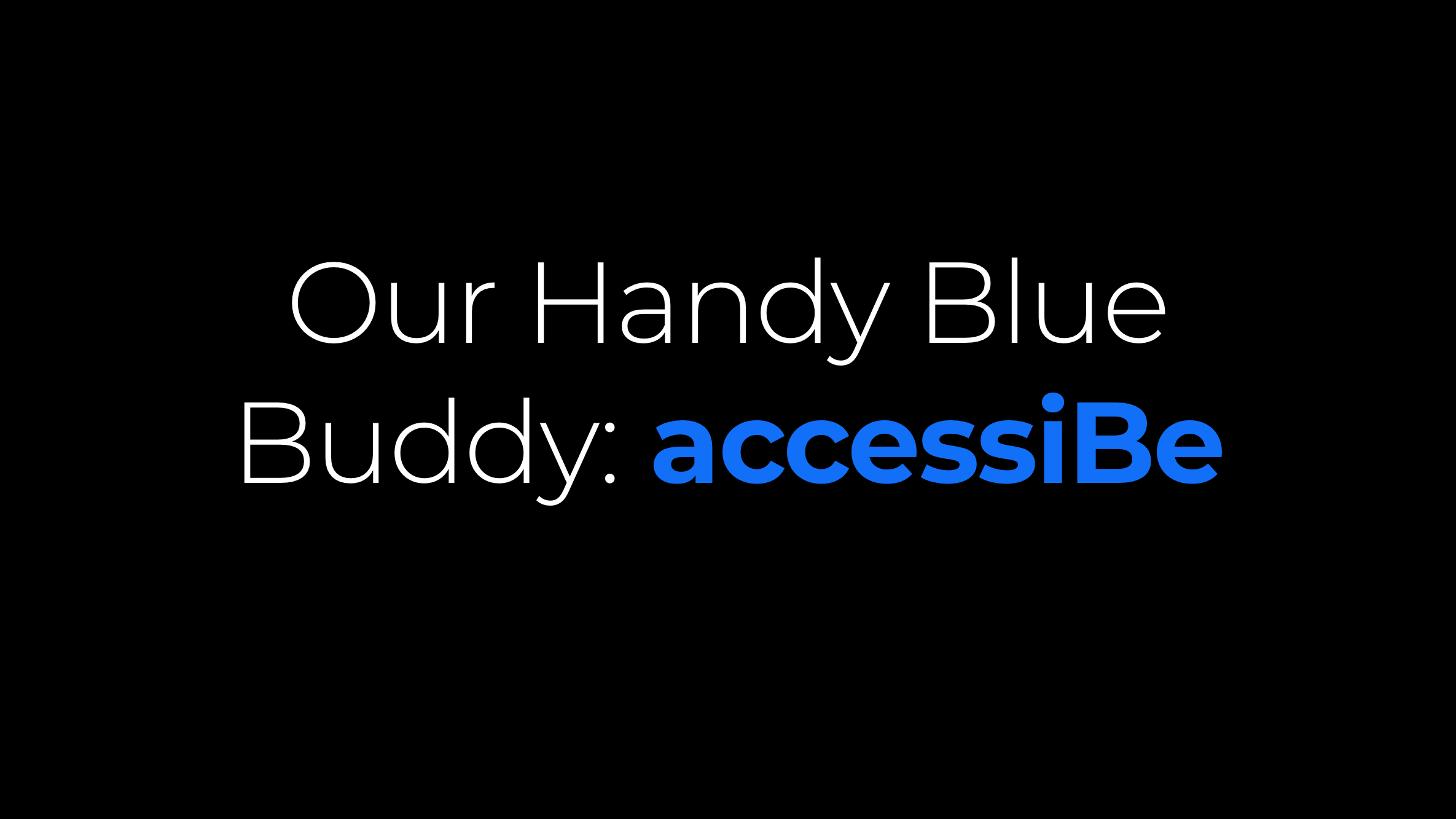 Our Handy Blue Buddy: accessiBe